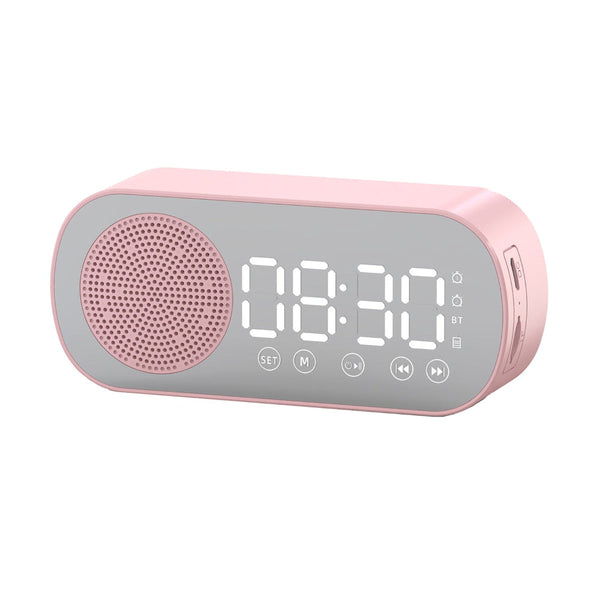 Wireless Bluetooth Speaker Alarm Clock Music Radio Player & Hands Free Calling Alarm Clocks & Clock Radios