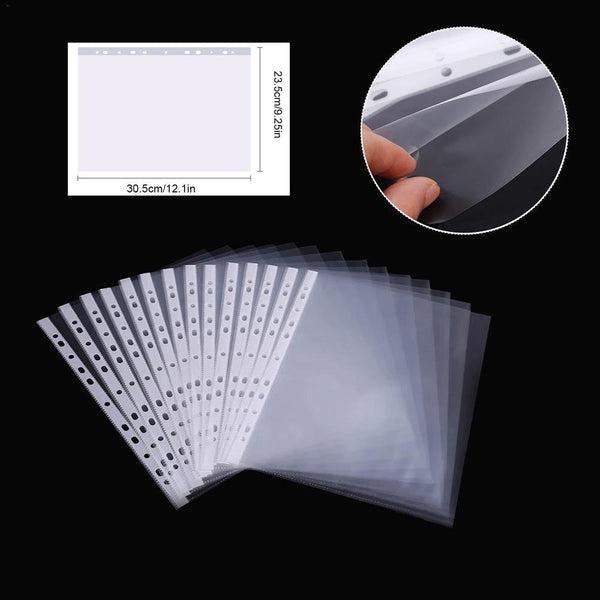 100Pack A4 Sheet Protector Plastic Pockets Bulk Lot Clear Reinforced Folders Personal Organisers