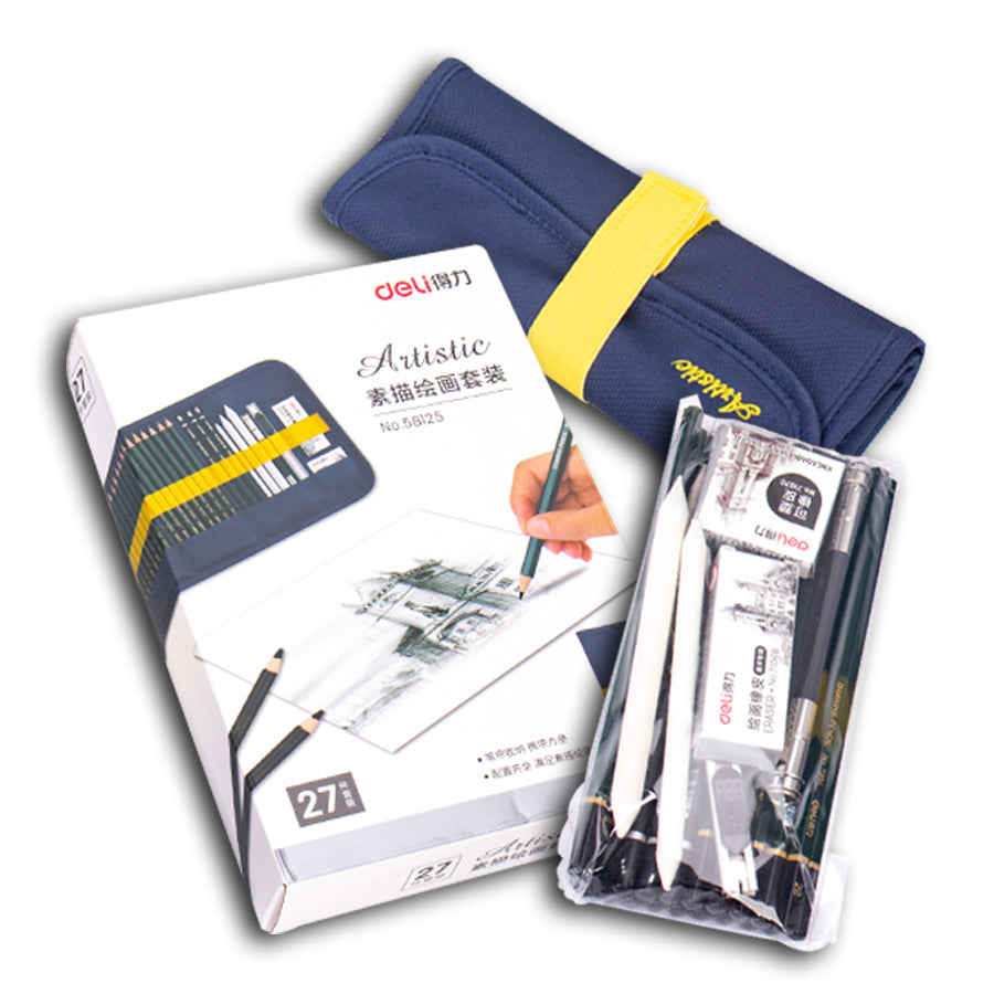 27 In 1 Sketch And Drawing Printing Pencil Set Sketching Art Kit Tools Utility Other Drawing Supplies