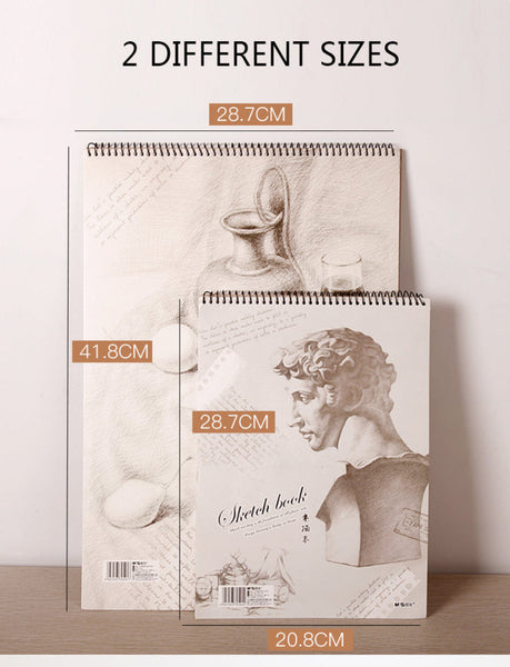 Sketch Pad 40 Sheets Artist Drawing Painting Paper With Thick Baseboard A4 (28.7*20.8Cm) Other Drawing Supplies