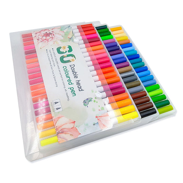 60 Unique Colors Double Head Acid Free Non Toxic Coloured Pens Art Pens & Markers