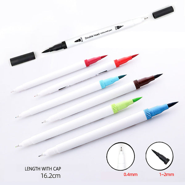 60 Unique Colors Double Head Acid Free Non Toxic Coloured Pens Art Pens & Markers