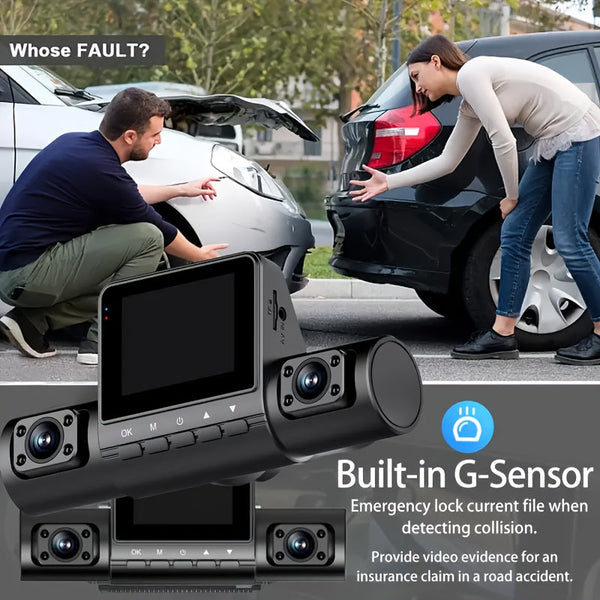 4 Channel 360 Panoramic 1080P Hd Dash Cam Comes With 32Gb Tf Card Video In Dash Units W/O Gps