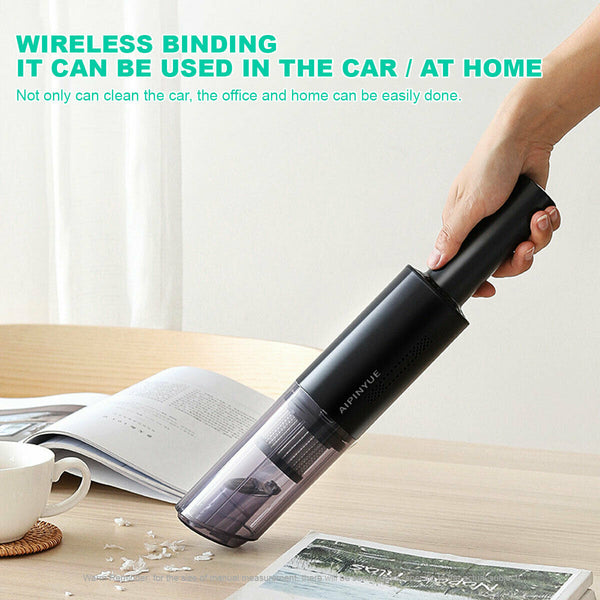 Wireless Charge 6000Pa Suction Powerful Portable Car Vacuum Cleaner Home Duster(Black) Vacuum Cleaners