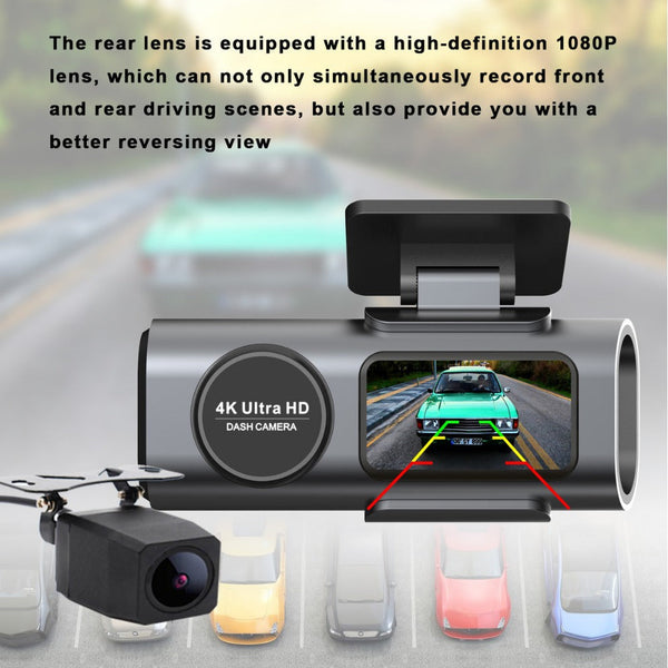 4K Dash Cam Uhd 2160P Wifi Front Dashcam Night Vision Car Camera With 64Gb Card Video In Dash Units W/O Gps