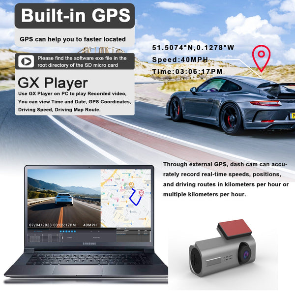 4K Dash Cam Uhd 2160P Wifi Front Dashcam Night Vision Car Camera With 64Gb Card Video In Dash Units W/O Gps