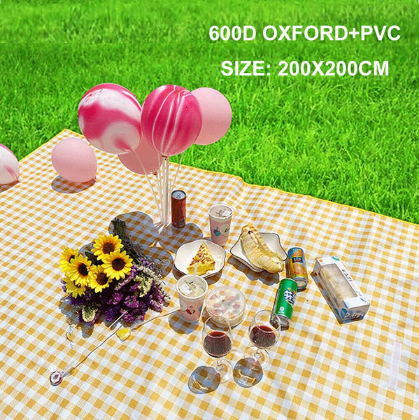 Large Waterproof Thickened Moisture Proof Outdoor Camping Picnic Mat (Red) Picnic Rugs