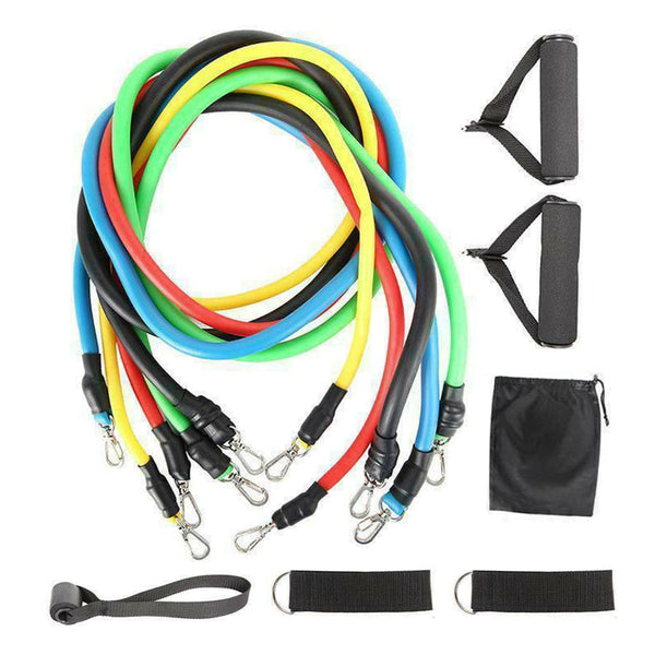 11Pcs/Set Pull Rope Belt Elastic Home Gym Fitness Exercise Resistance Band Resistance Trainers