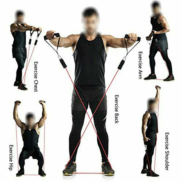 11Pcs/Set Pull Rope Belt Elastic Home Gym Fitness Exercise Resistance Band Resistance Trainers