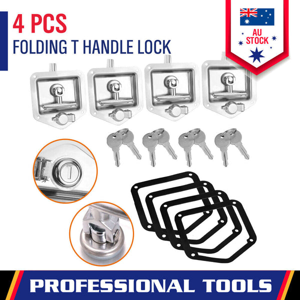 Sedy 4 Piece T Handle Locks Tool Box With Keys Stainless Steel Trailer Camper Truck Trailer Parts