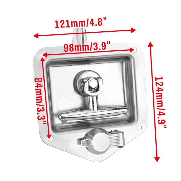 Sedy 4 Piece T Handle Locks Tool Box With Keys Stainless Steel Trailer Camper Truck Trailer Parts