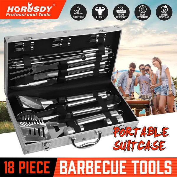 18Pcs Bbq Tool Set Stainless Steel Barbecue Utensil Cooking Grill Outdoor Cook Barbecue Accessories