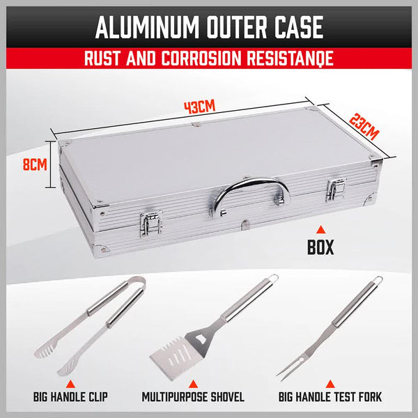 18Pcs Bbq Tool Set Stainless Steel Barbecue Utensil Cooking Grill Outdoor Cook Barbecue Accessories