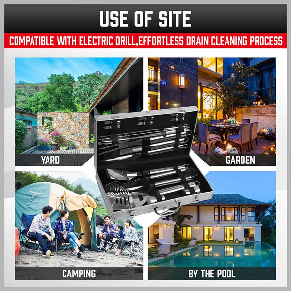 18Pcs Bbq Tool Set Stainless Steel Barbecue Utensil Cooking Grill Outdoor Cook Barbecue Accessories