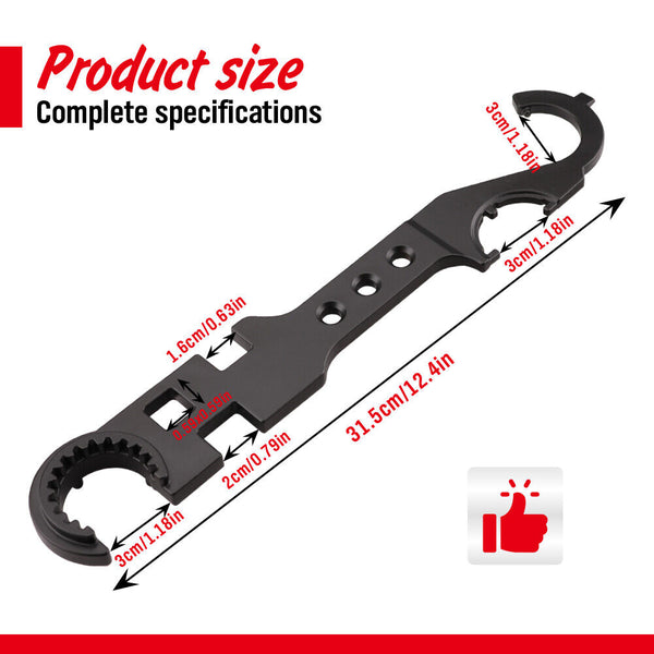 Sedy 12Inch Multipurpose Wrench Tool Bottle Opener Repair Tools Spanner Portable Wrenches
