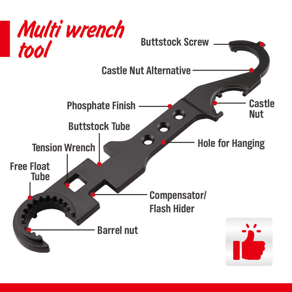 Sedy 12Inch Multipurpose Wrench Tool Bottle Opener Repair Tools Spanner Portable Wrenches
