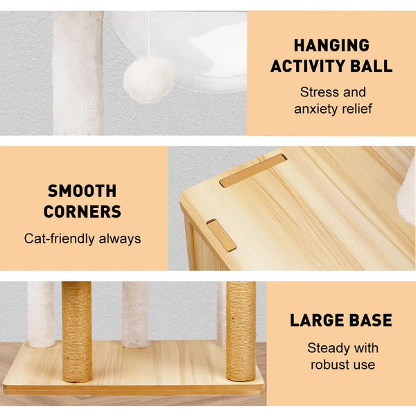 Vaka 1.42M Cat Tree Tower Scratching Post Scratcher Cats Condo House Bed Furniture Furniture & Scratchers