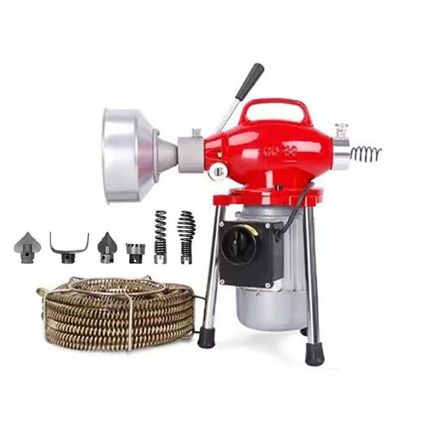 Sedy 400W Drain Cleaner Electric Eel Rigid Plumbing Sewerage Pipe Machine 6 Cutters Placeholder