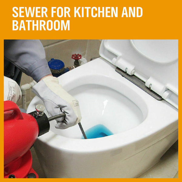 Sedy 400W Drain Cleaner Electric Eel Rigid Plumbing Sewerage Pipe Machine 6 Cutters Placeholder