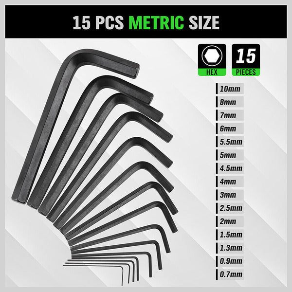 Swanlake 32Pcs Hex Key Set Allen Wrench Metric & Sae Storage Case L Shape Crv Au Hex Keys & Hex Wrenches