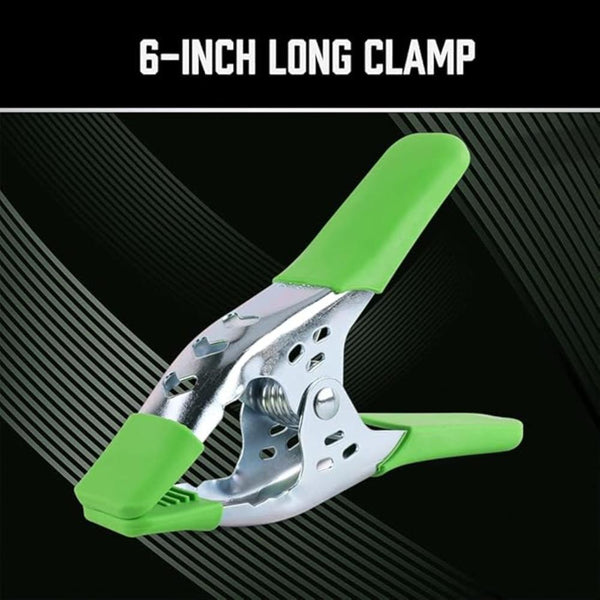 Swanlake 16 Pack Inch Strong Spring Clamps Set Large Super Heavy Duty Metal Anti Slip Grip Handle 2.5 Jaw Opening Clamps & Vices