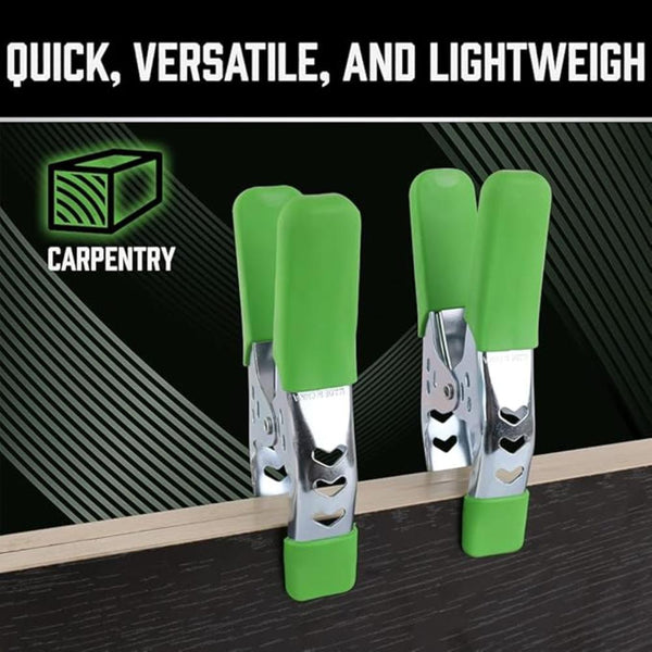 Swanlake 16 Pack Inch Strong Spring Clamps Set Large Super Heavy Duty Metal Anti Slip Grip Handle 2.5 Jaw Opening Clamps & Vices