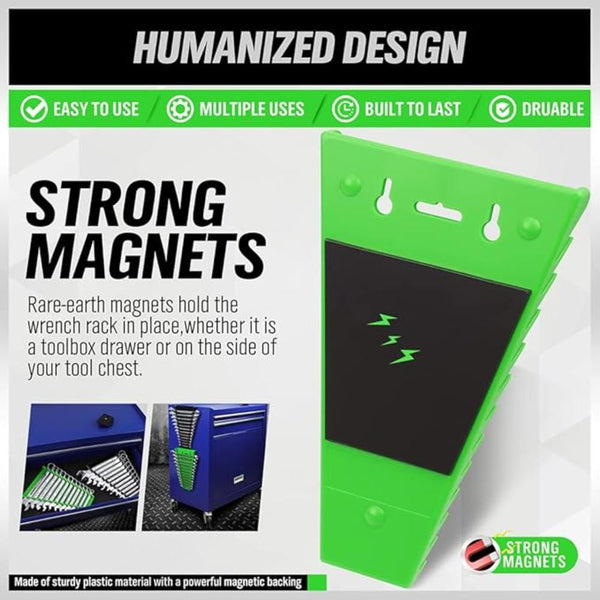 Swanlake 2Pack Magnetic Wrench Organizer Rack Tool Trays Premium Quality Holder Other Tool Storage