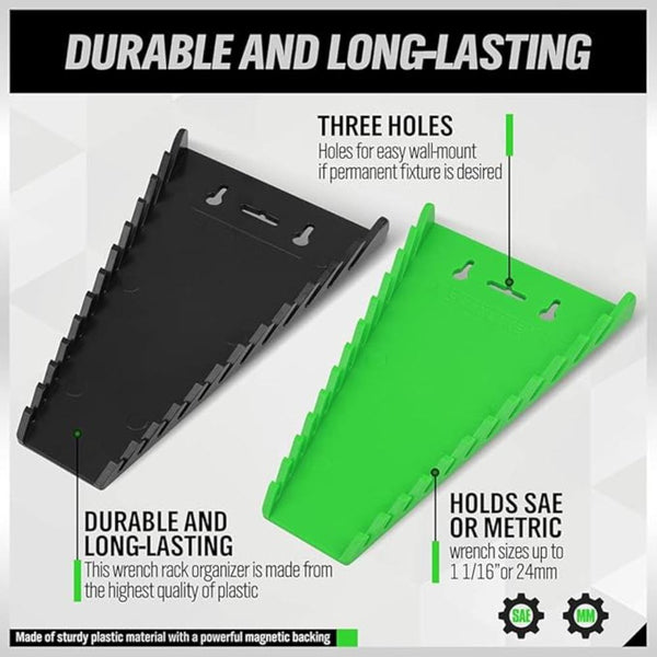 Swanlake 2Pack Magnetic Wrench Organizer Rack Tool Trays Premium Quality Holder Other Tool Storage