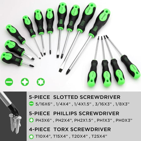 Swanlake 86Pcs Magnetic Screwdriver Set Includes Slotted Phillips Torx Mini Precision Replaceable Bits And Nut Drivers With Sturdy Tool Box Screwdrive