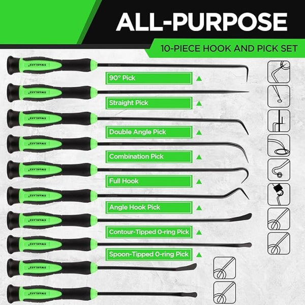 Swanlake 10 Piece Pick And Hook Set Tool For Car Auto Oil Seal/O Ring Gasket Mini Hooks Puller Remover Other Hand Tools