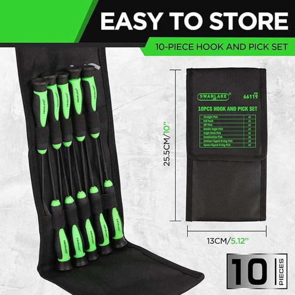 Swanlake 10 Piece Pick And Hook Set Tool For Car Auto Oil Seal/O Ring Gasket Mini Hooks Puller Remover Other Hand Tools