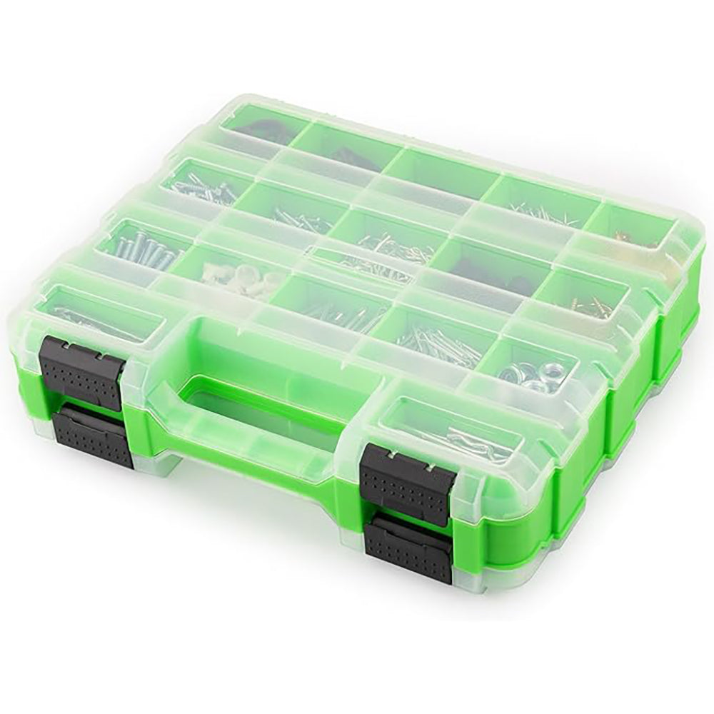 Swanlake Small Parts Organiser 34 Compartments Double Side Storage Box With Removable Dividers Tools Screw For Nuts Bolts Screws Nails Hardware Tool B