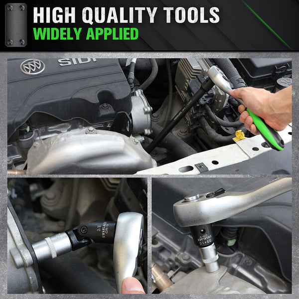 Swanlake 18Pcs Drive Tool Accessory Set Extension Bars Impact Universal Joint Other Hand Tools