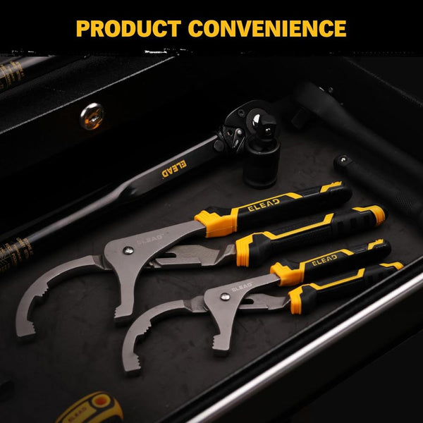 Oil Filter Wrench Set 9" & 12" For Cars Trucks Motorcycles Durable Carbon Steel Ergonomic Grip Easy Access Design Pliers
