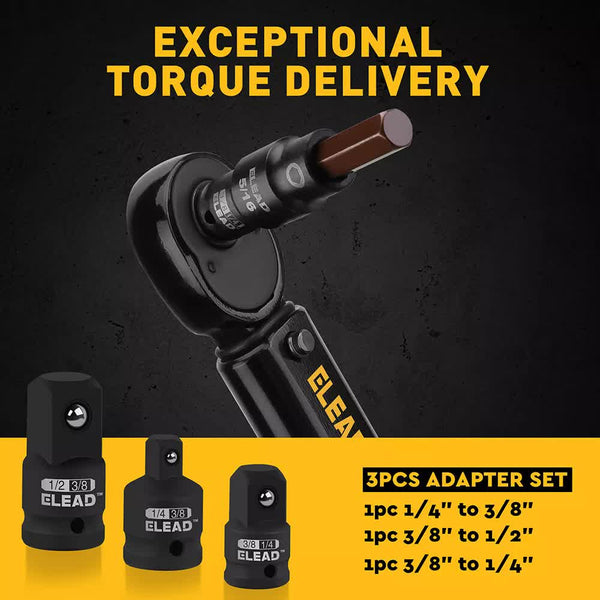 16Pc Sae Hex Bit Impact Socket Set 5/64" 9/16" Allen Adapter Sockets & Socket Sets