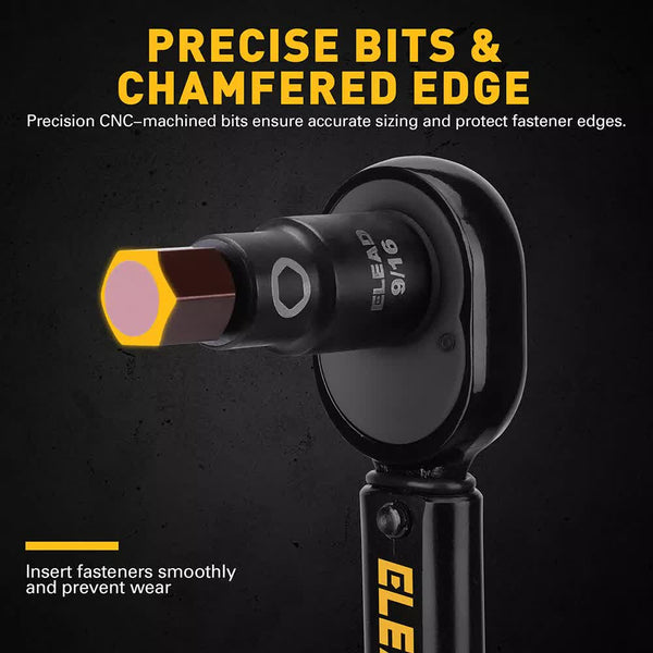 16Pc Sae Hex Bit Impact Socket Set 5/64" 9/16" Allen Adapter Sockets & Socket Sets