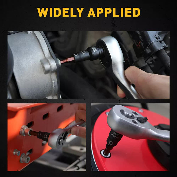 16Pc Sae Hex Bit Impact Socket Set 5/64" 9/16" Allen Adapter Sockets & Socket Sets