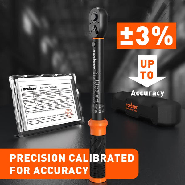 3Pc 1/4" Drive Click Torque Wrench Ratchet Socket Adaptor Extension Workshop Socket Wrenches