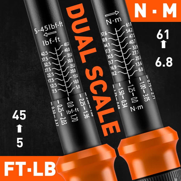 4Pc 3/8" Drive Click Torque Wrench Ratchet Socket Adaptor Extension Workshop Ratchet Wrenches