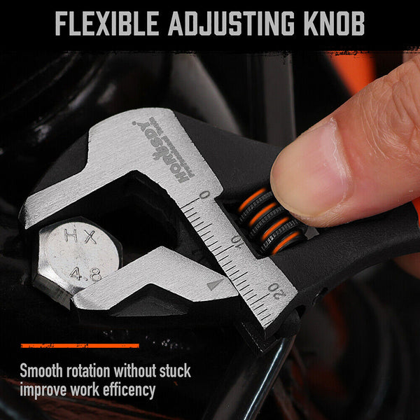 2X Wrench Set 6" 10" Wide Jaw Spanner Cr V Steel Workshop Metric Sae Other Wrenches & Spanners