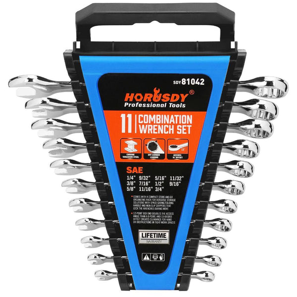 Sedy 11Pcs Imperial Combination Spanner Ring Open End Ended Combo Wrench 12 Point Other Wrenches & Spanners