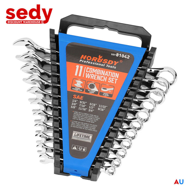 Sedy 11Pcs Imperial Combination Spanner Ring Open End Ended Combo Wrench 12 Point Other Wrenches & Spanners