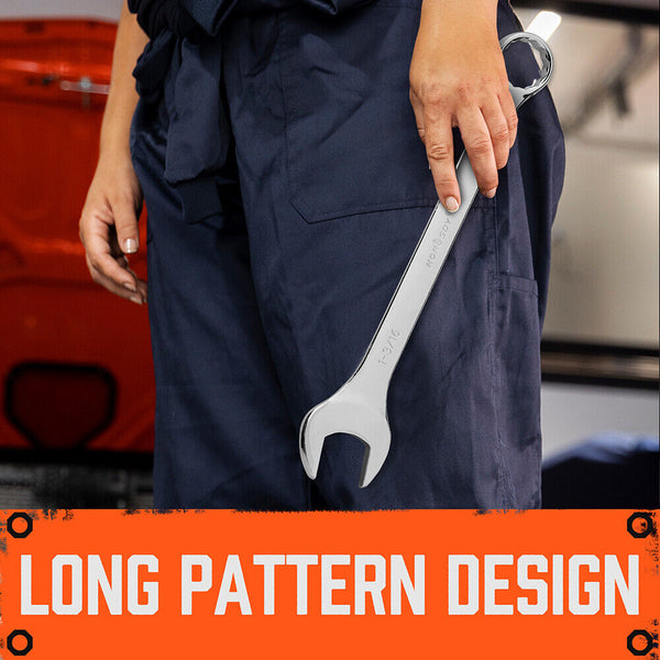 Sedy 6Pc Extra Big Imperial Combination Spanner Ring Open Ended Combo Wrench Work Other Wrenches & Spanners