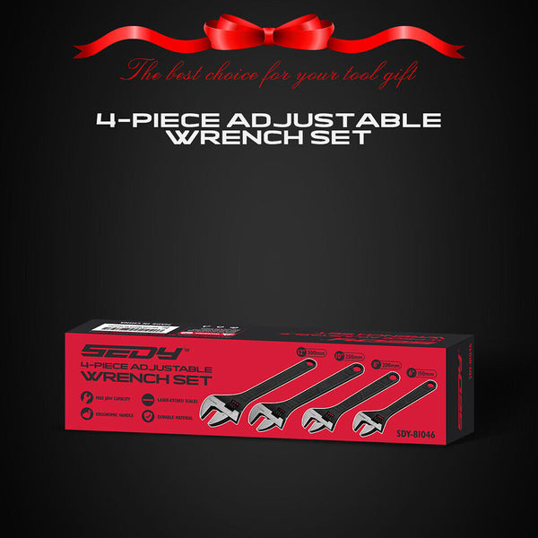 Sedy 4Pc Wrench Set Shifter Heavy Duty Sae & Metric Household Repair Wrench Sets