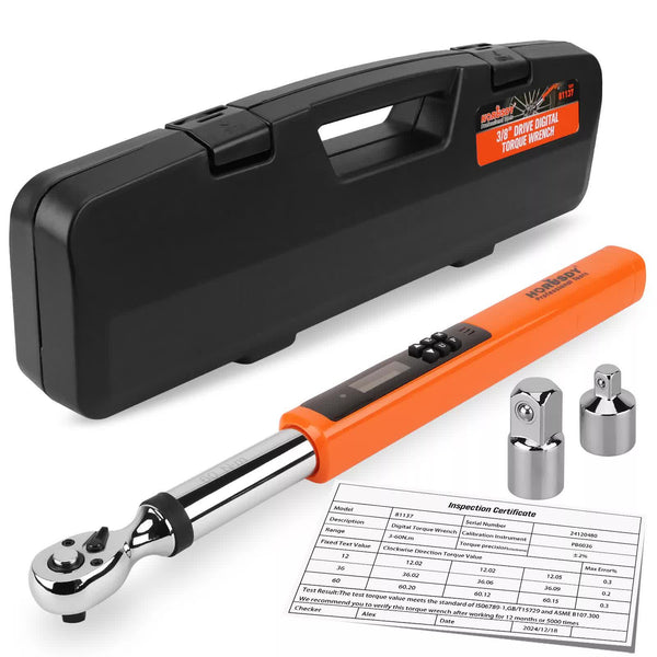 3/8" Drive Digital Torque Wrench Electronic Adjustable Range 44Ftlb Other Wrenches & Spanners