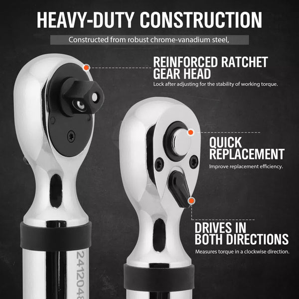 3/8" Drive Digital Torque Wrench Electronic Adjustable Range 44Ftlb Other Wrenches & Spanners