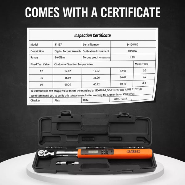 3/8" Drive Digital Torque Wrench Electronic Adjustable Range 44Ftlb Other Wrenches & Spanners