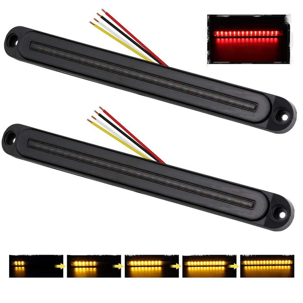Sedy 2Piece Led Flowing Turn Signal Stop Brake Trailer Truck Caravan Ip68 Tail Lights