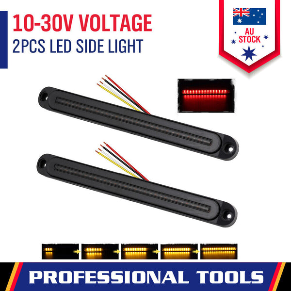Sedy 2Piece Led Flowing Turn Signal Stop Brake Trailer Truck Caravan Ip68 Tail Lights