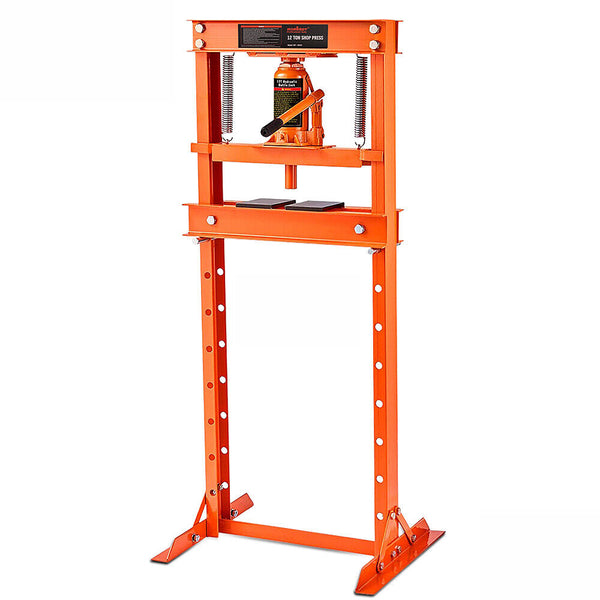 12 Ton Hydraulic Heavy Duty Floor Shop Press H Frame Straightening Metal Garages Other Shop Equipment